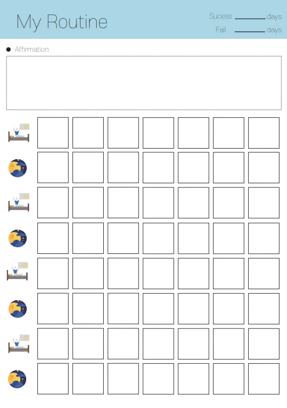 제가 만든 아침/저녁 루틴 트래커(4주) 공유합니다